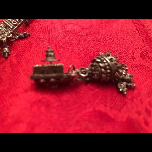3PCS: oxidized Indian earring and necklace - Picture 3 of 4